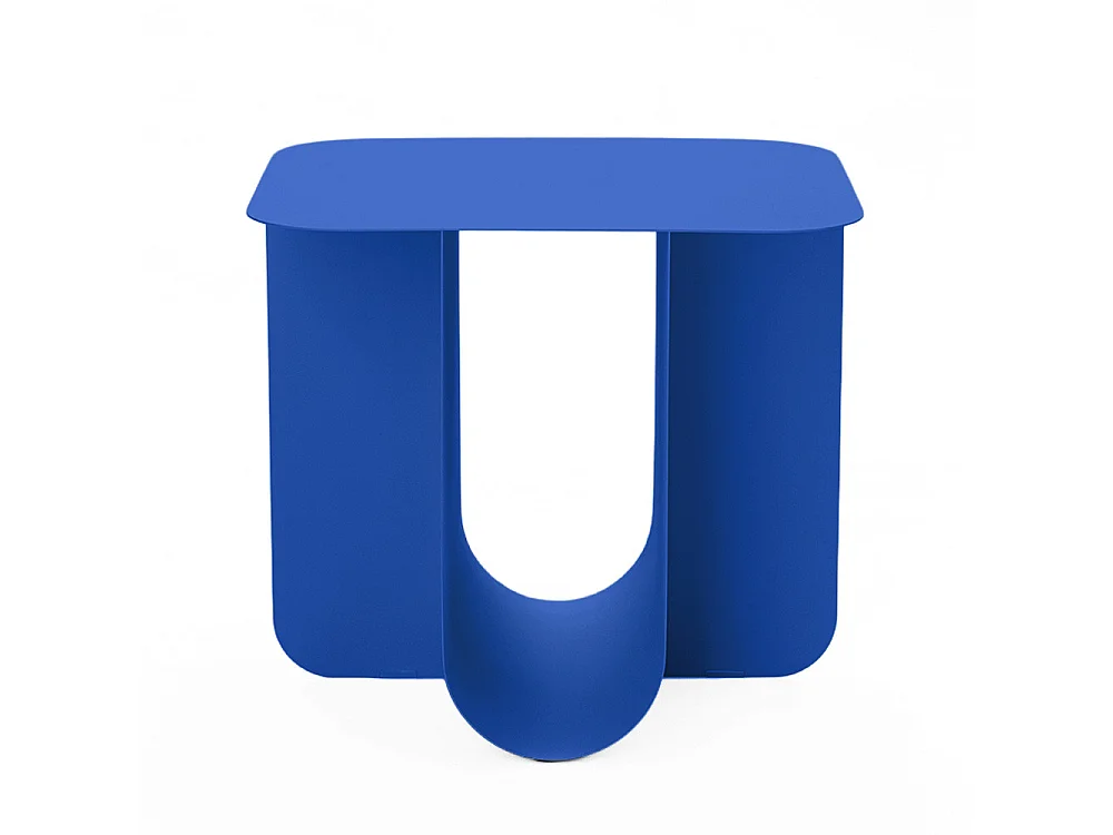 Blum - Table d'appoint en métal 45x40cm - Bleu