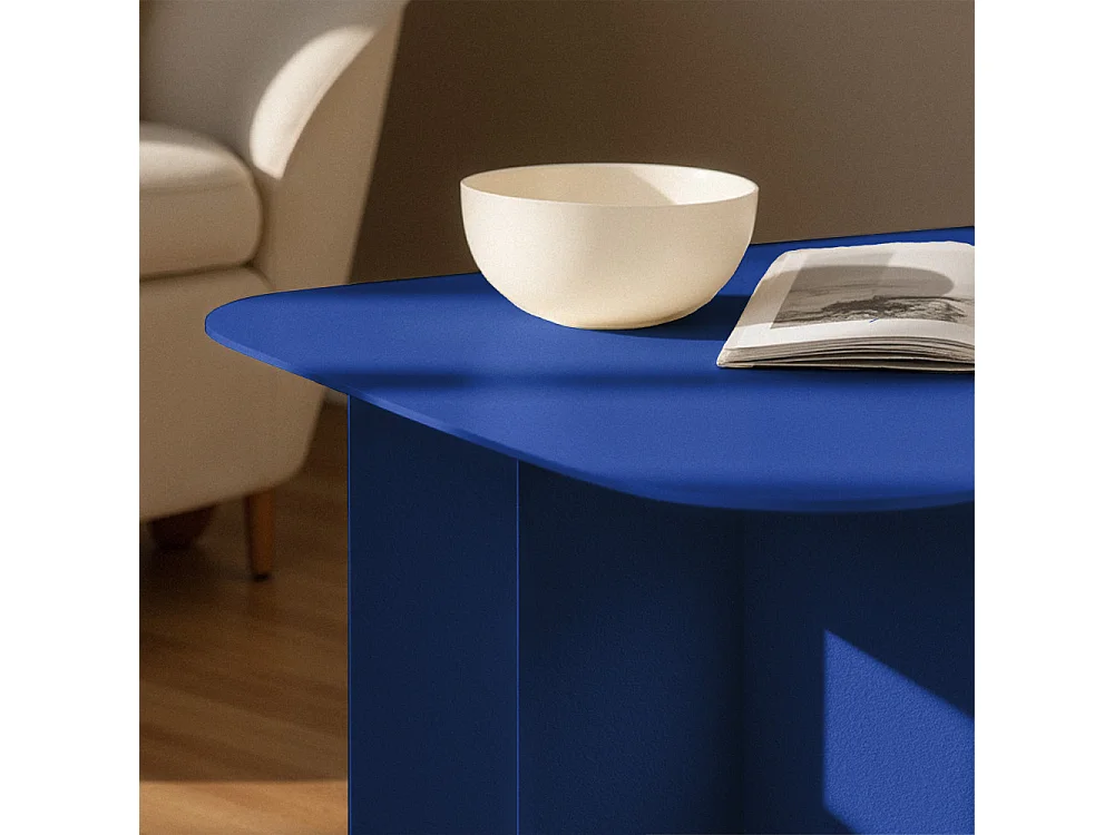 Blum - Table d'appoint en métal 45x40cm - Bleu