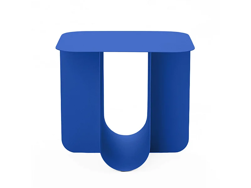 Blum - Table d'appoint en métal 45x40cm - Bleu