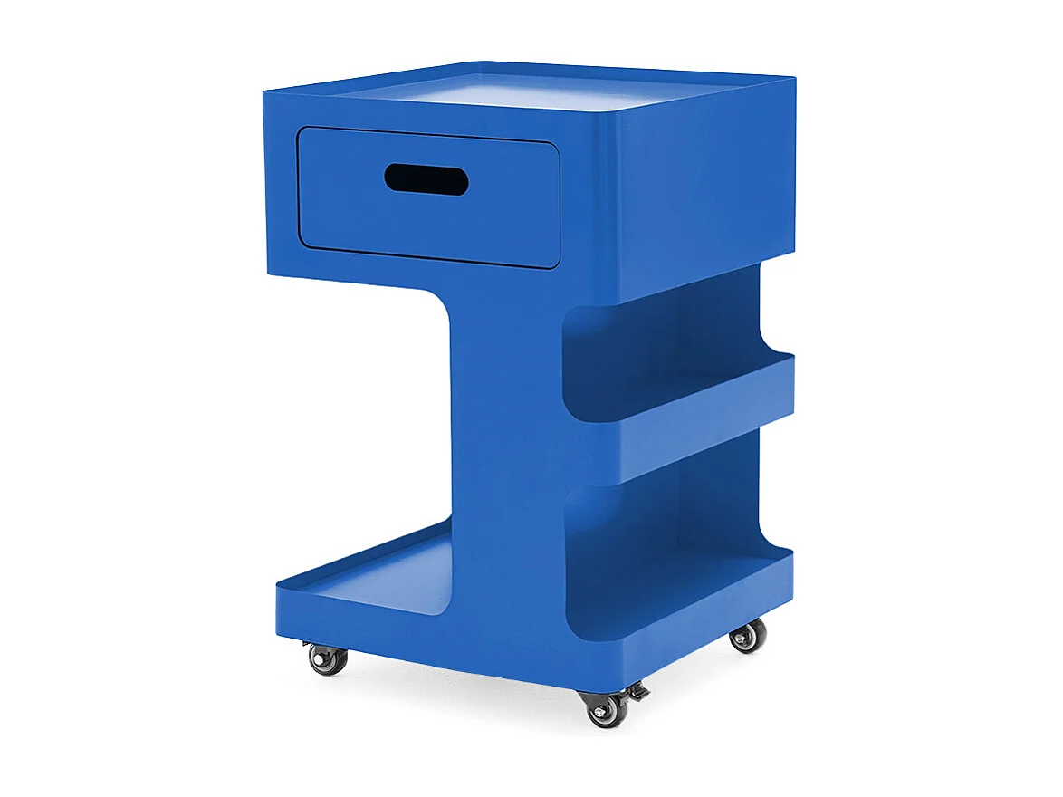 Trolet - Caisson à roulettes 1 tiroir en métal H60,5cm - Bleu