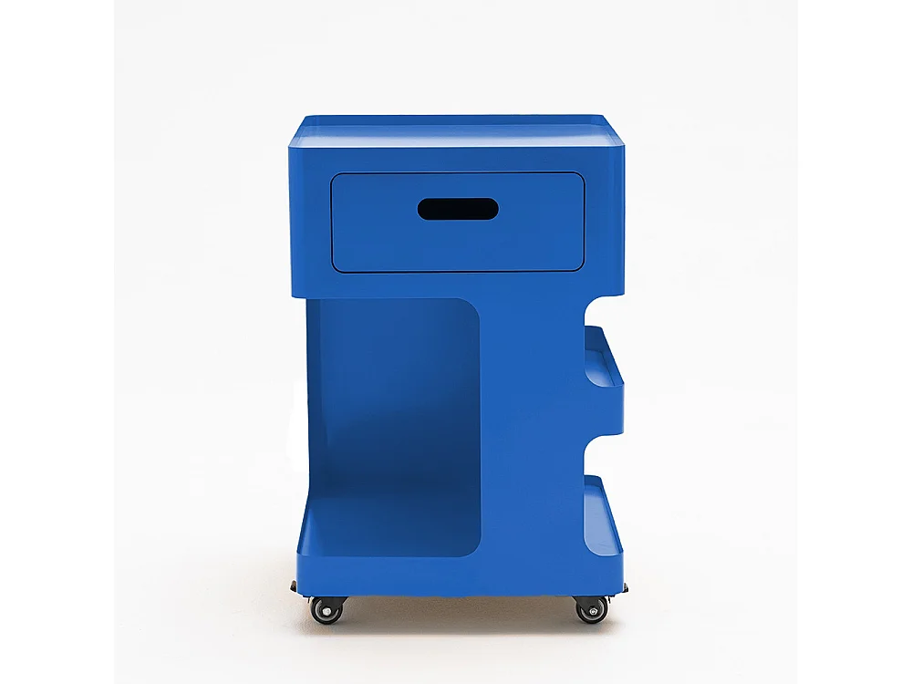 Trolet - Caisson à roulettes 1 tiroir en métal H60,5cm - Bleu