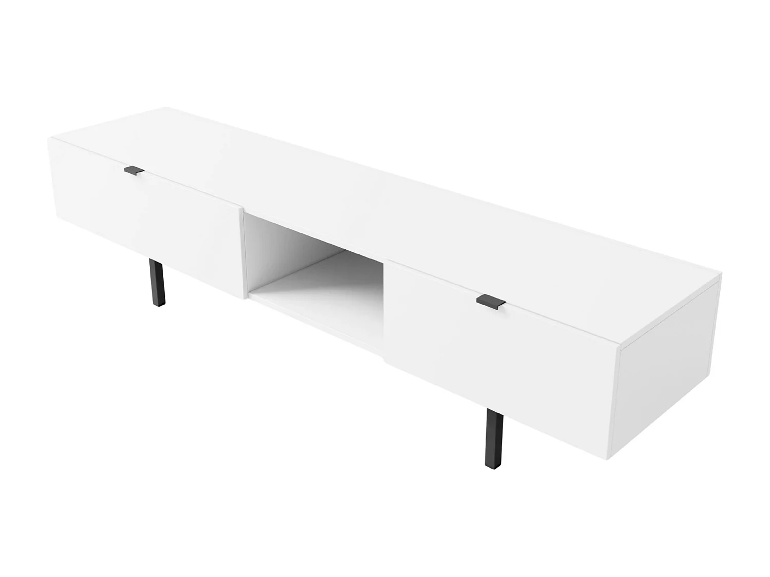 Lowboard Myway, weiß, 1 schublade, minimalistisch, 180 cm