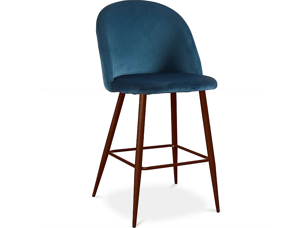 Taburete Tapizado en Terciopelo - Diseño Escandinavo - 66cm - Evelyne