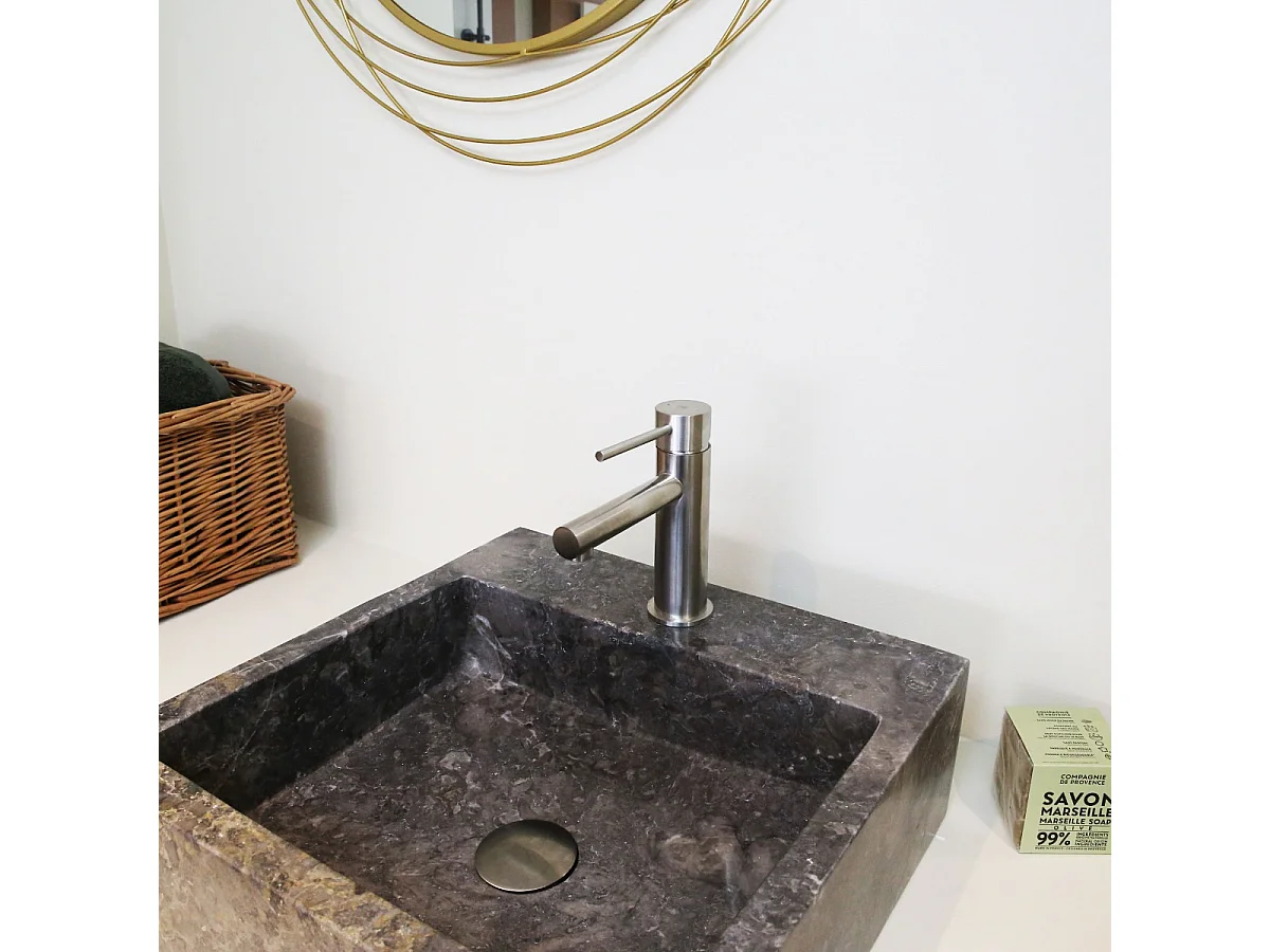 Luisa bateria miedziana umywalkowa niska stal nierdzewna