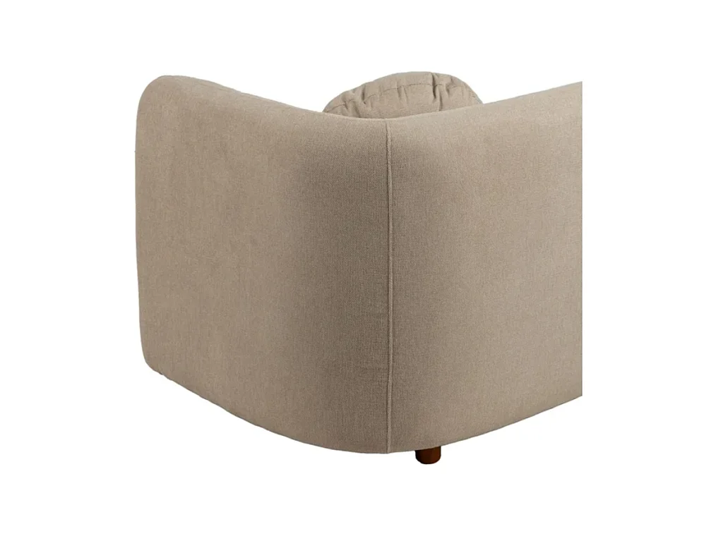 Canapé 3 places galbé avec coussins déco LUMINIS