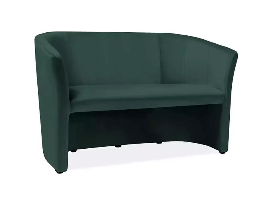 Canapé cabriolet TISSO velours vert 2 places