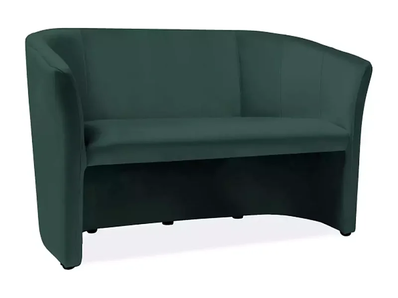 Canapé cabriolet TISSO velours vert 2 places