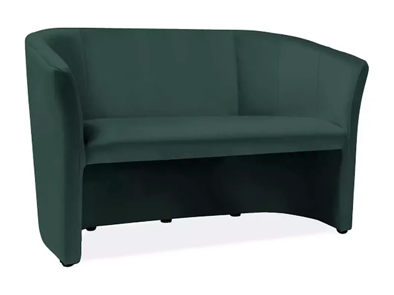 Canapé cabriolet TISSO velours vert 2 places