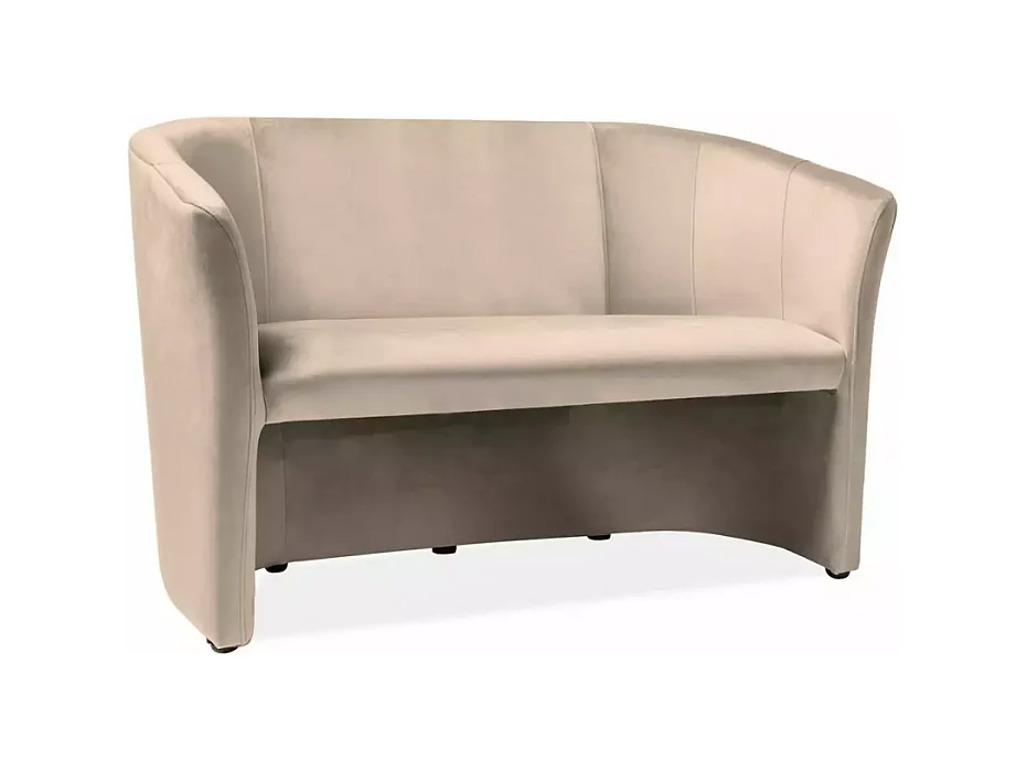Canapé cabriolet TISSO velours beige 2 places