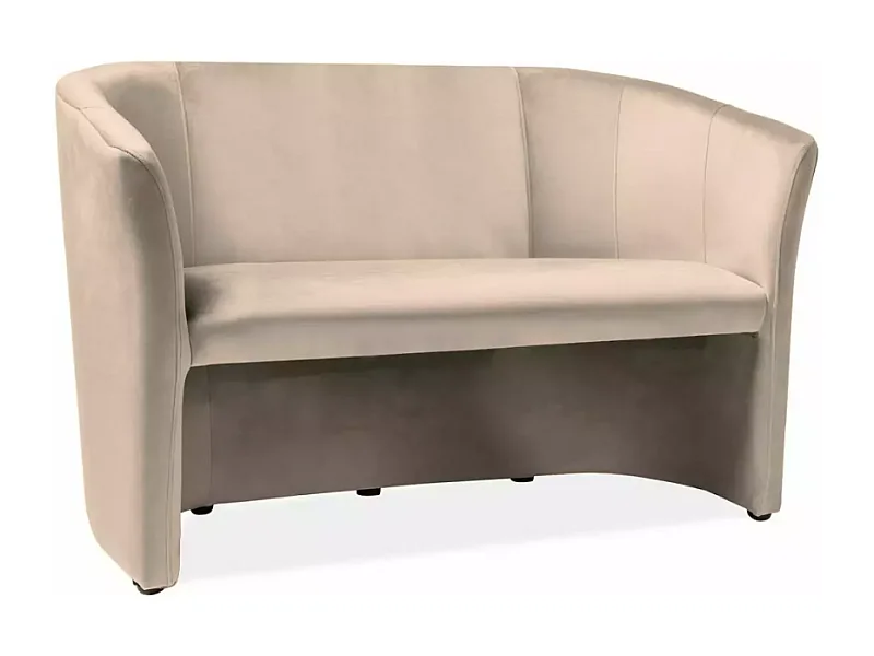 Canapé cabriolet TISSO velours beige 2 places