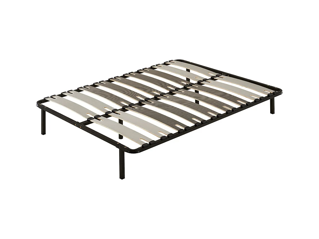Ensemble Matelas à ressorts + Sommier avec lattes larges 140x190cm, Epaisseur du Matelas 20cm