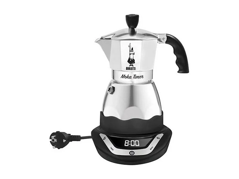 Elektryczna Kawiarka Moka Timer 3T Bialetti - Programowalna z Wyświetlaczem LED