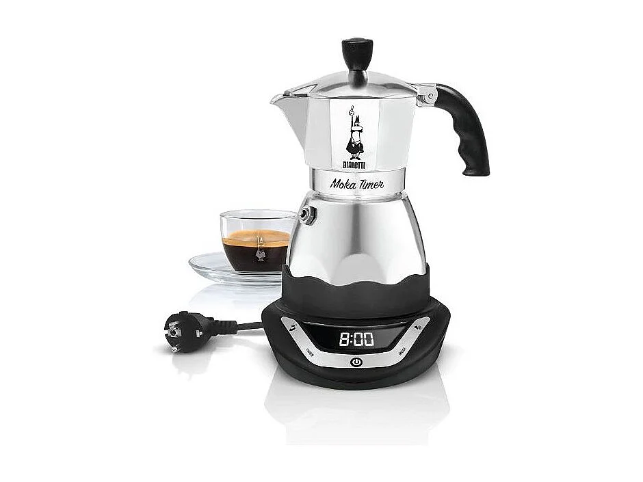 Elektrische Moka Timer 3T Bialetti Kaffeemaschine - Programmierbar mit LED-Display