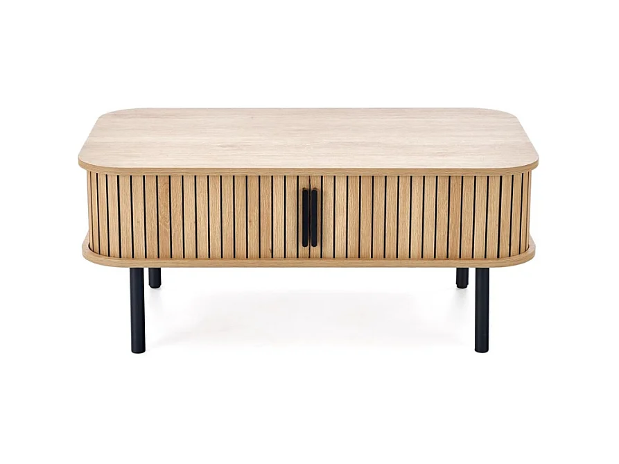 Table basse contours lamelles 90 x 50 cm Fany