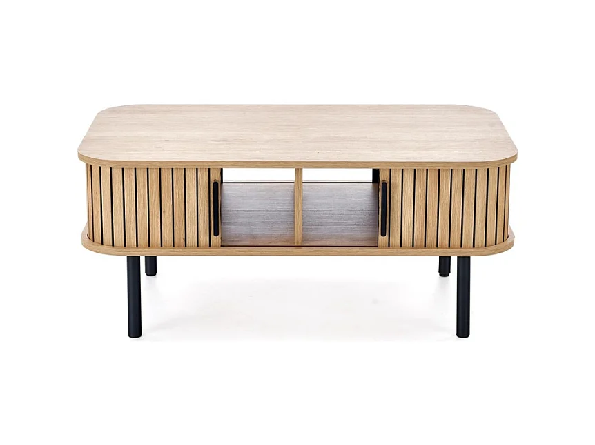 Table basse contours lamelles 90 x 50 cm Fany