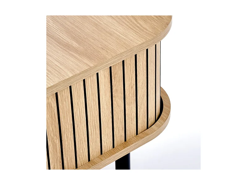 Table basse contours lamelles 90 x 50 cm Fany