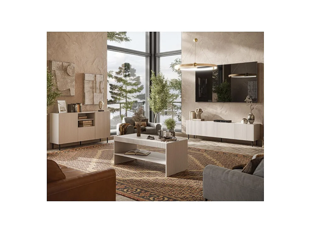 Table basse 120x50 couleur cachemire ROTTERDAM