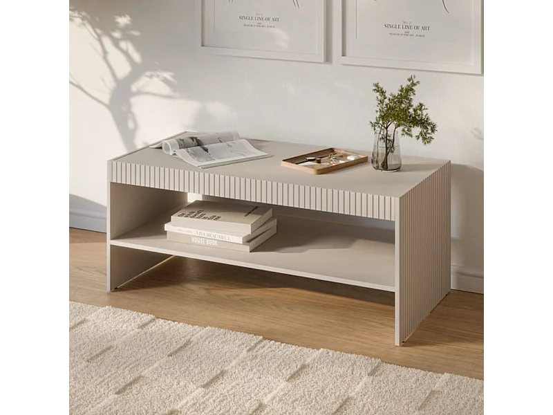 Table basse 120x50 couleur cachemire ROTTERDAM