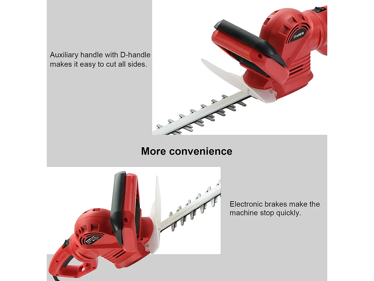 Taille-Haies électrique 710 W,Longueur de Lame 610 mm,Ouverture des Dents 24 mm