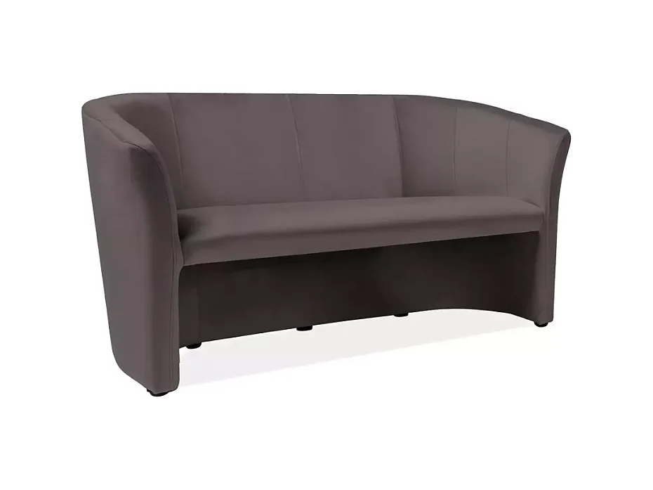 Canapé cabriolet TISSO 3 places en velours gris