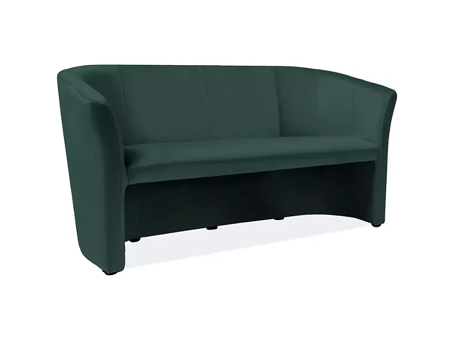 Canapé cabriolet 3 places TISSO en velours vert raffiné