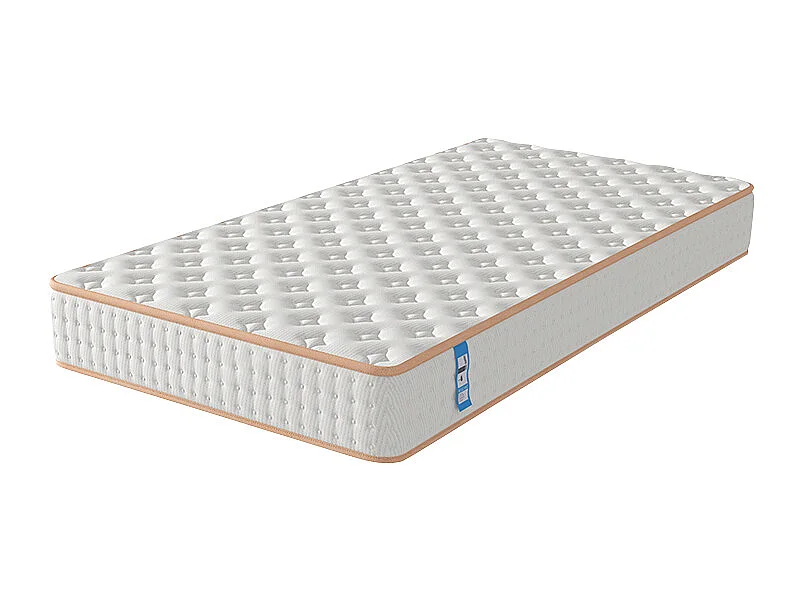 Ensemble Matelas en mousse + Sommier à Lattes 90x190cm, Epaisseur du Matelas 18 cm