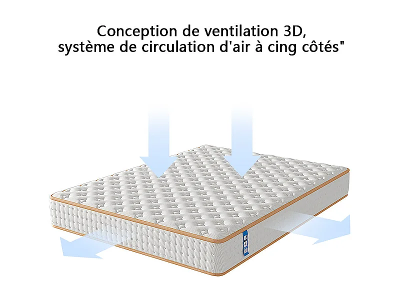 Matelas mousse 90x190cm, Confort ferme Epaisseur 18 cm