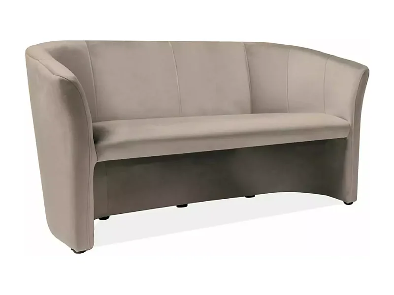 Canapé cabriolet velours beige TISSO format 3 places