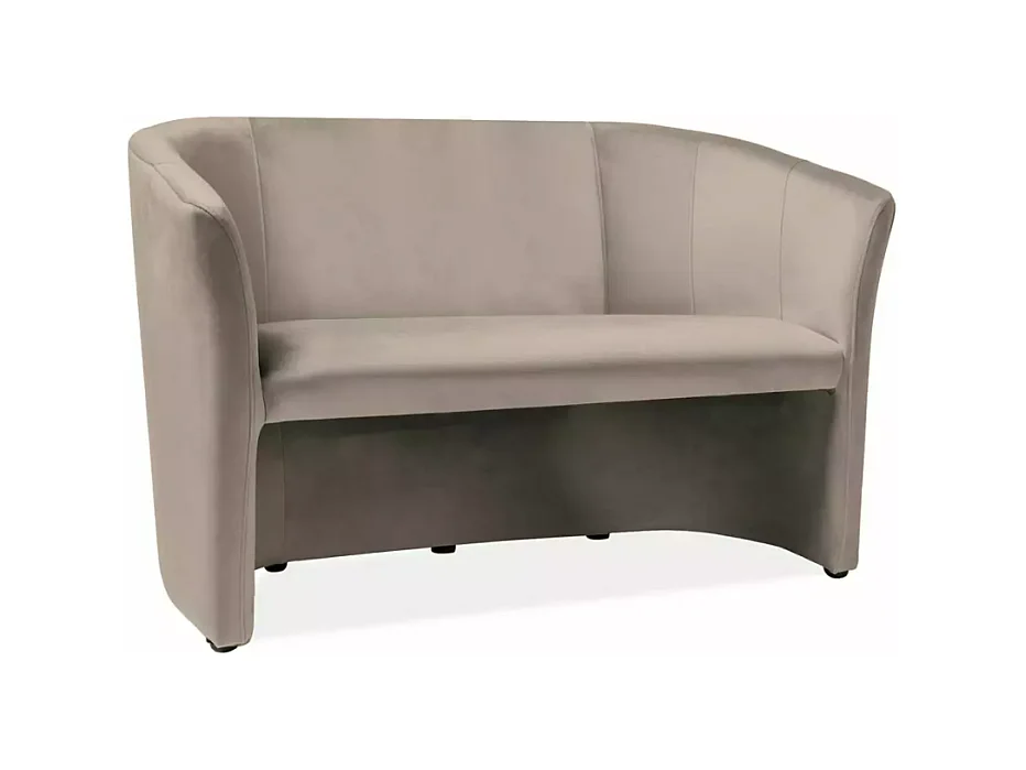 Canapé cabriolet design 2 places TISSO velours beige