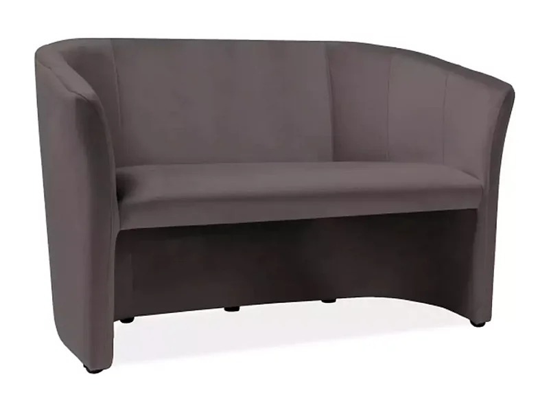 Canapé cabriolet TISSO 2 places en velours gris