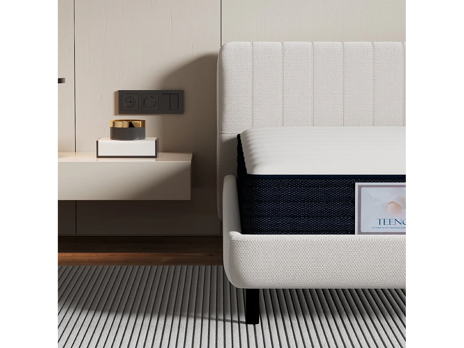 Matelas à ressorts 160x200 cm, épaisseur 22 cm