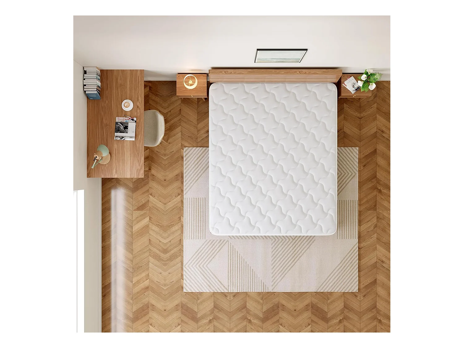 Matelas Ressorts 160x200 Épaisseur 20 cm Confort,Ergonomique  7 Zones Ergonomique