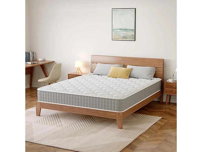 Matelas Ressorts 160x200 Épaisseur 20 cm Confort,Ergonomique  7 Zones Ergonomique