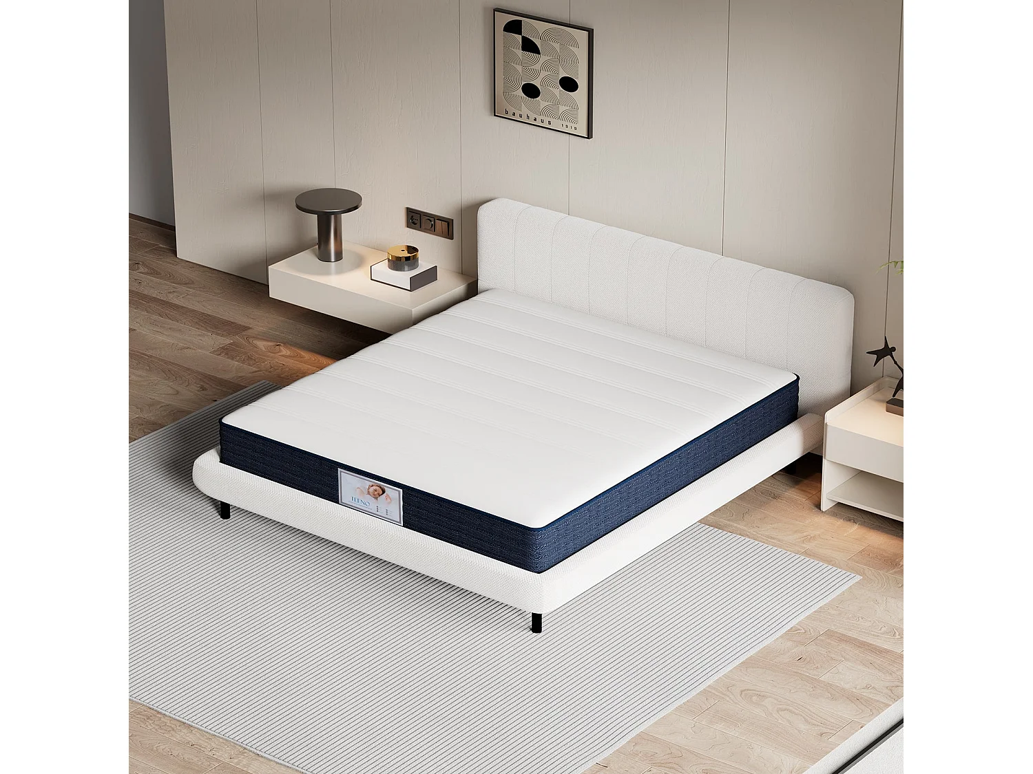 DEWINNER Matelas Ressort 140x190cm  - Epaisseur 20 cm