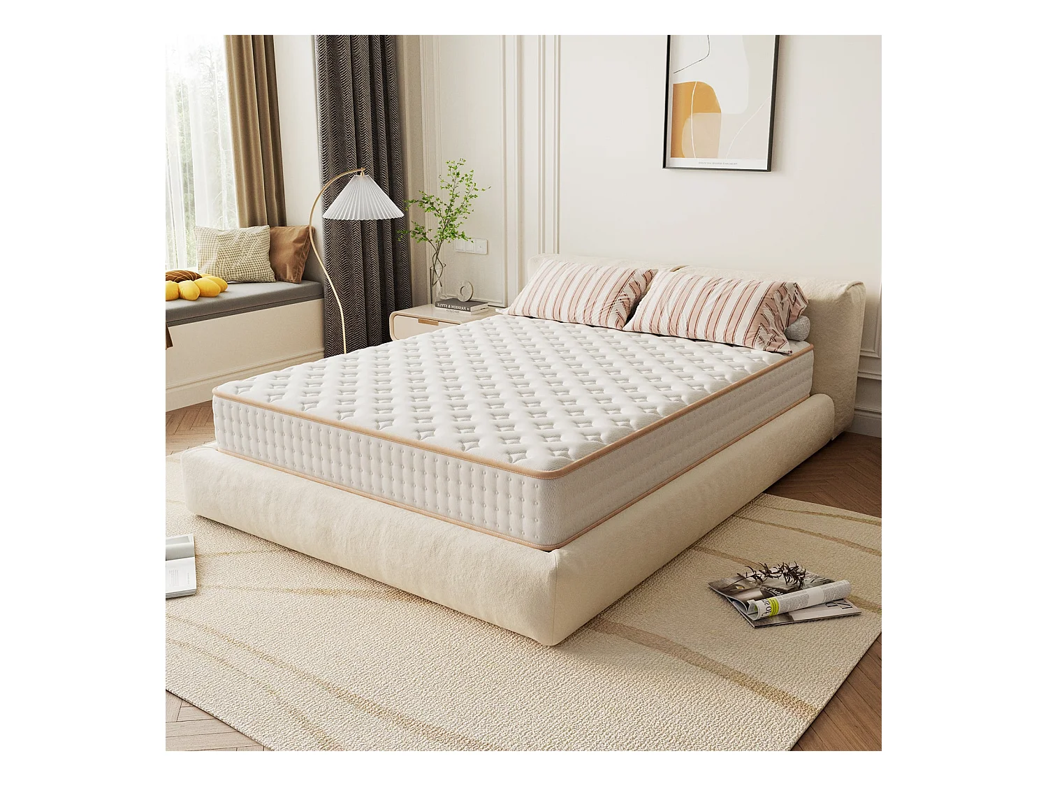 Matelas en Mousse 90x190cm，Épaisseur 18cm