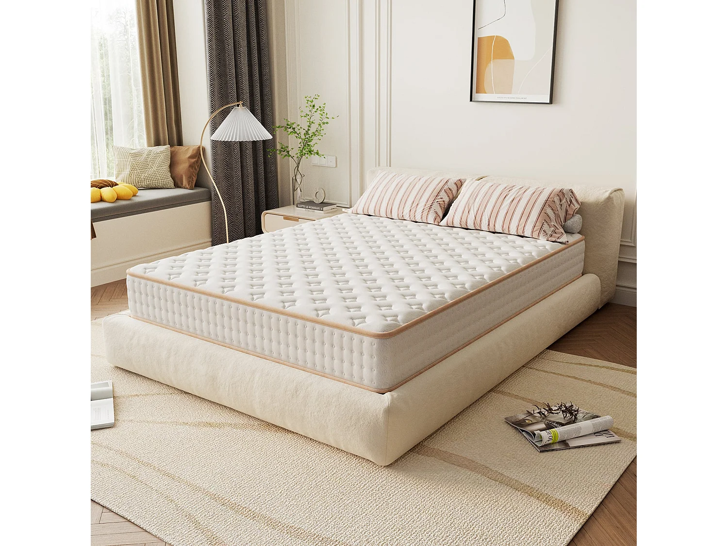 Matelas en Mousse 90x190cm，Épaisseur 18cm