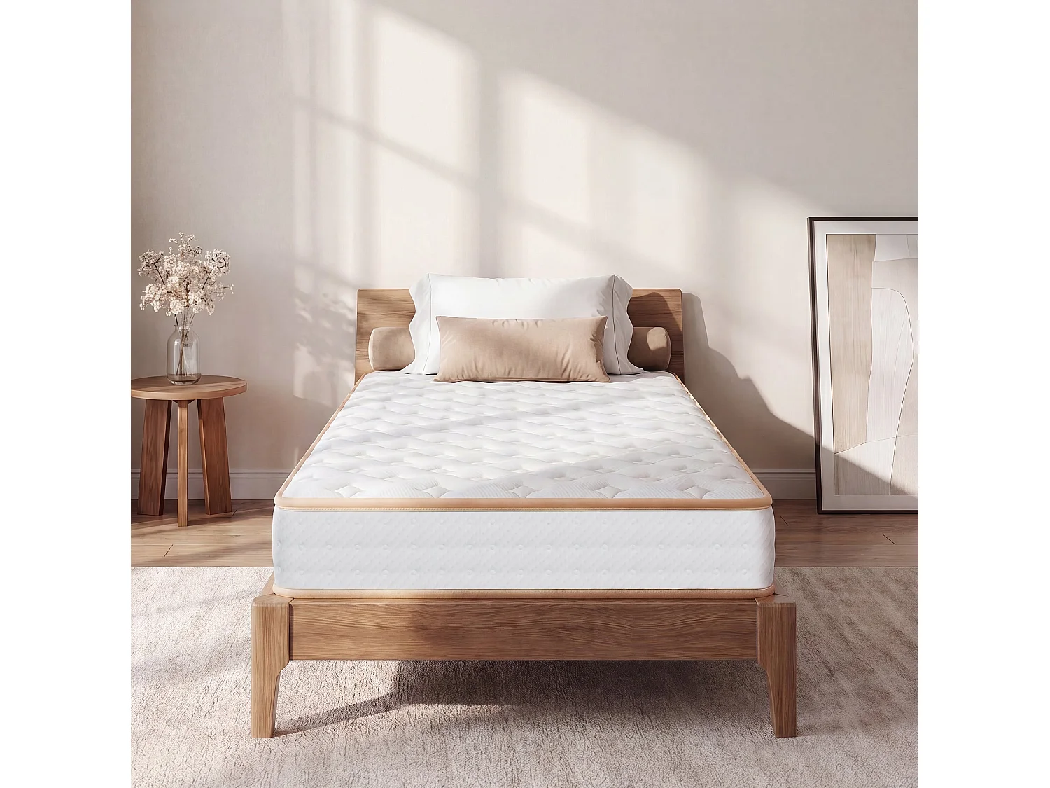 Matelas en Mousse 90x190cm，Épaisseur 18cm