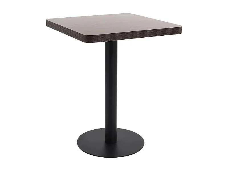 Mesa bistrô 60x60 cm MDF castanho-escuro PT280606