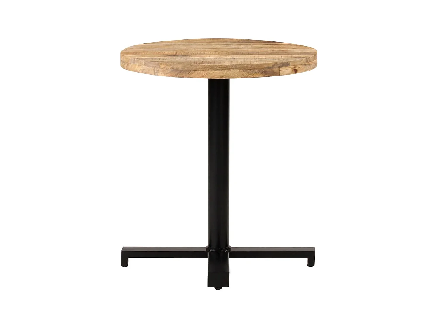 Table de bistro Ronde Ø70x75 cm Bois de manguier brut FR620402