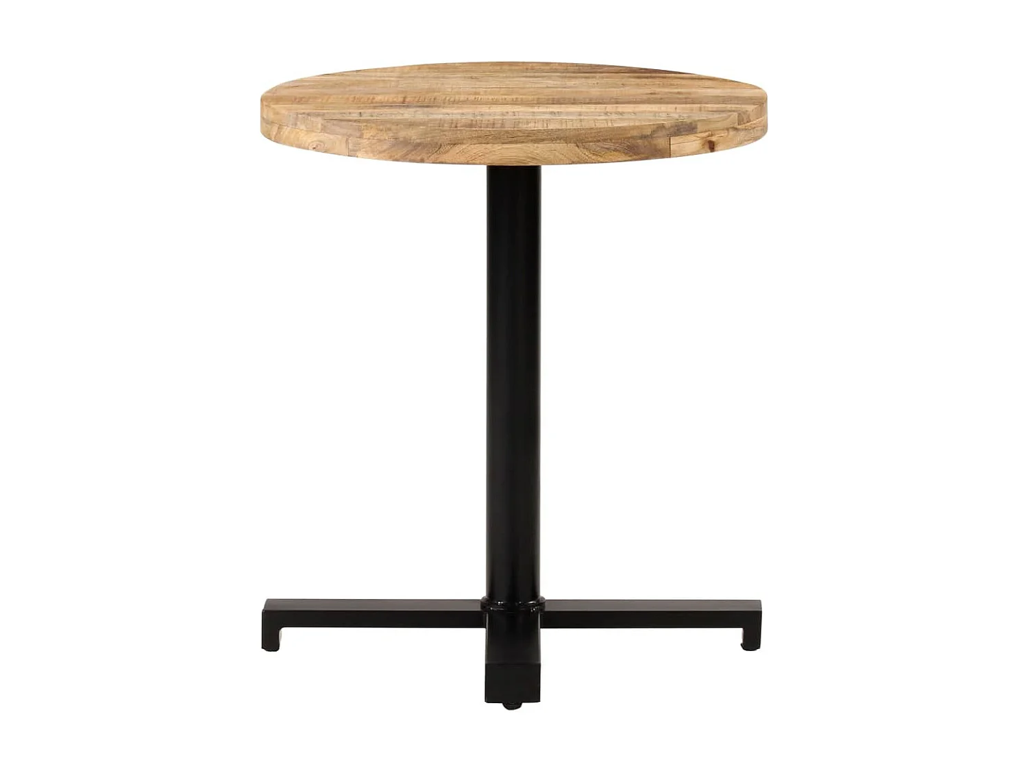 Table de bistro Ronde Ø70x75 cm Bois de manguier brut FR620402