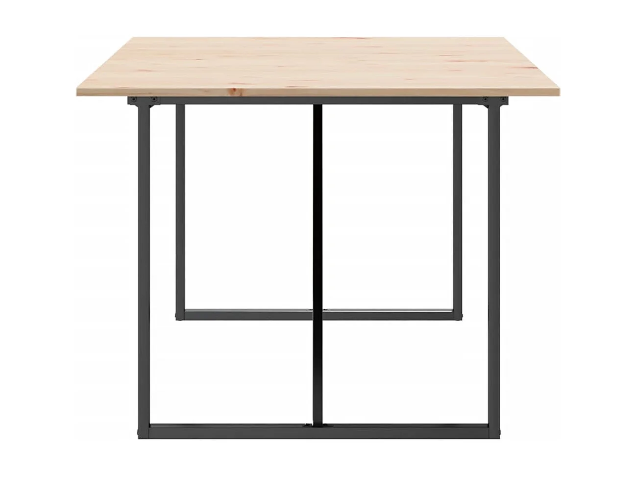 Table à manger cadre en O 200x100x75cm bois de pin massif fonte FR761876