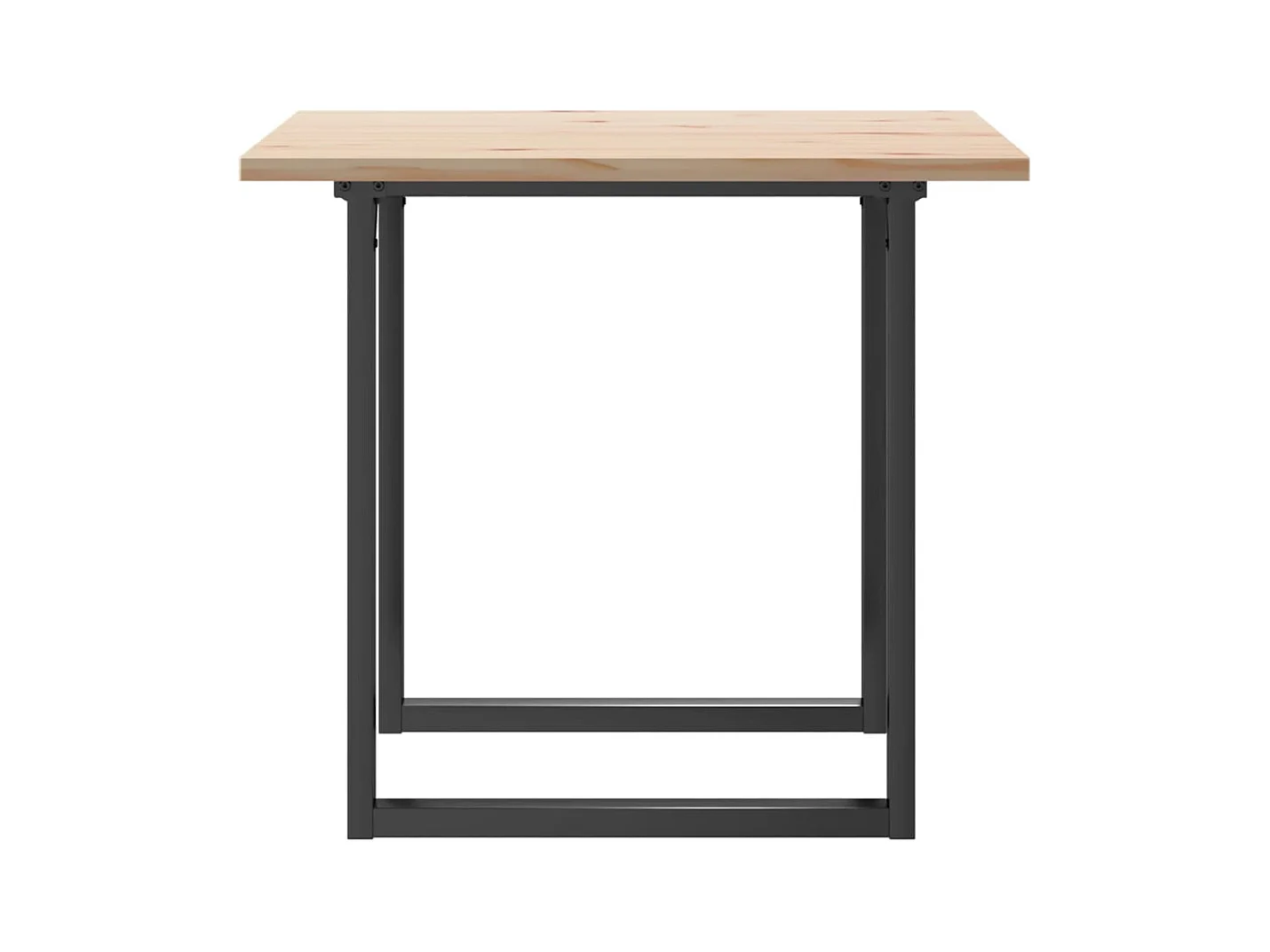 Mesa comedor marco O madera maciza pino y hierro 90x90x75,5 cm ES343568