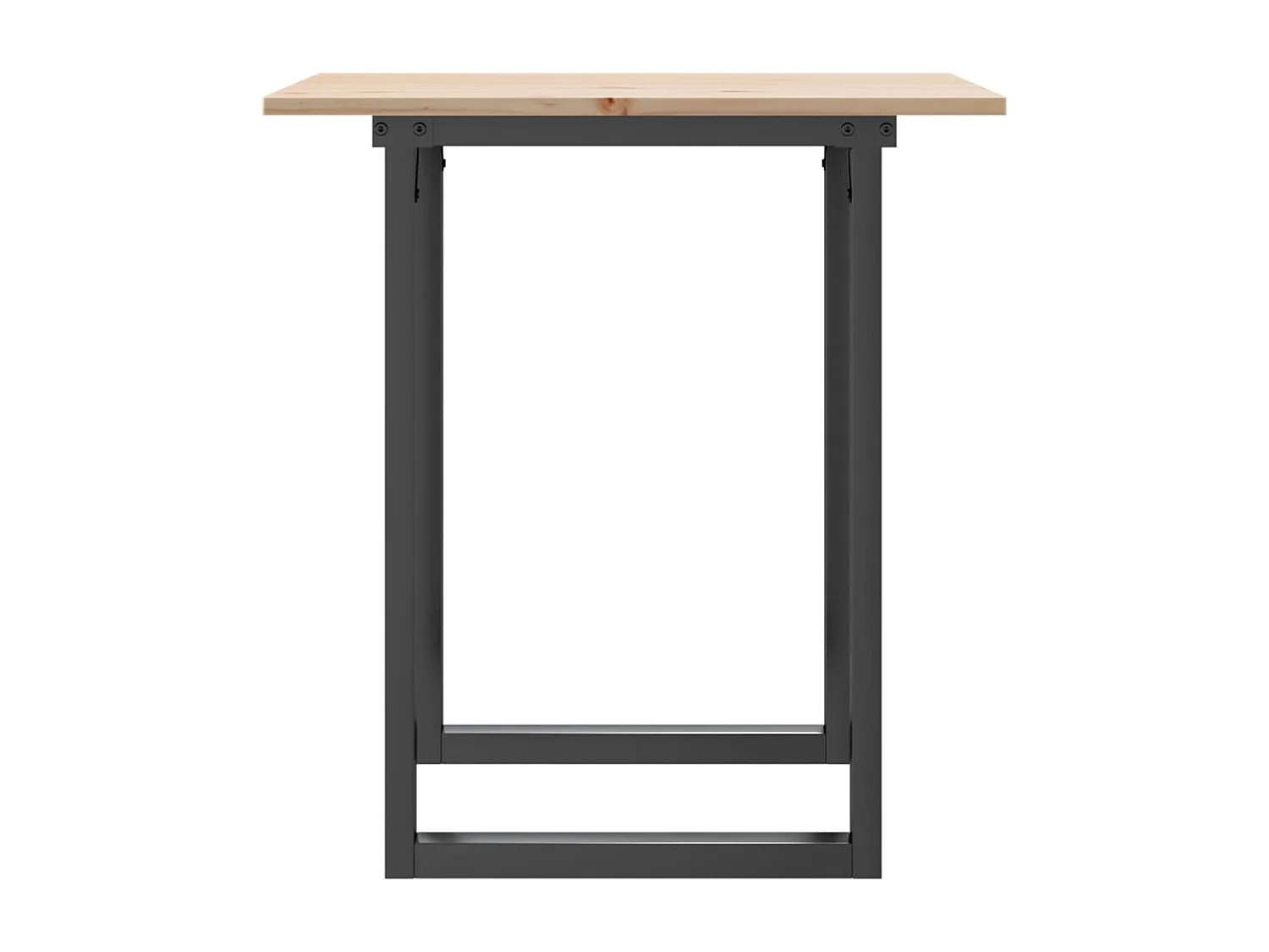 Eettafel O-frame 70x70x75 cm massief grenenhout en gietijzer BE967463