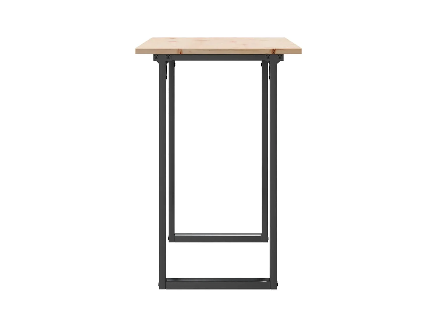 Table à manger cadre en O 100x50x75 cm bois de pin massif fonte FR559195