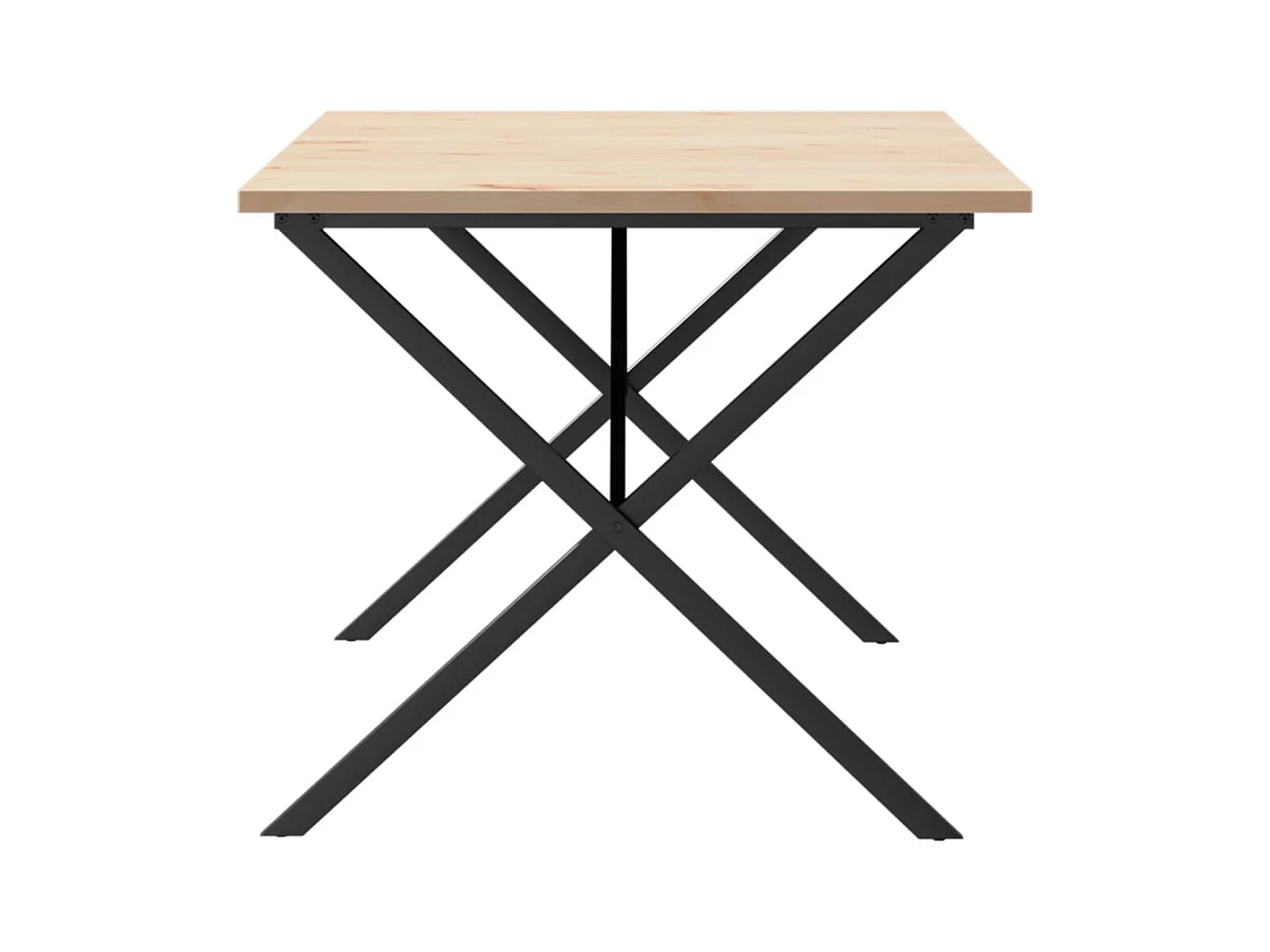 Table à manger cadre en X 180x90x75,5 cm bois pin massif fonte FR954778