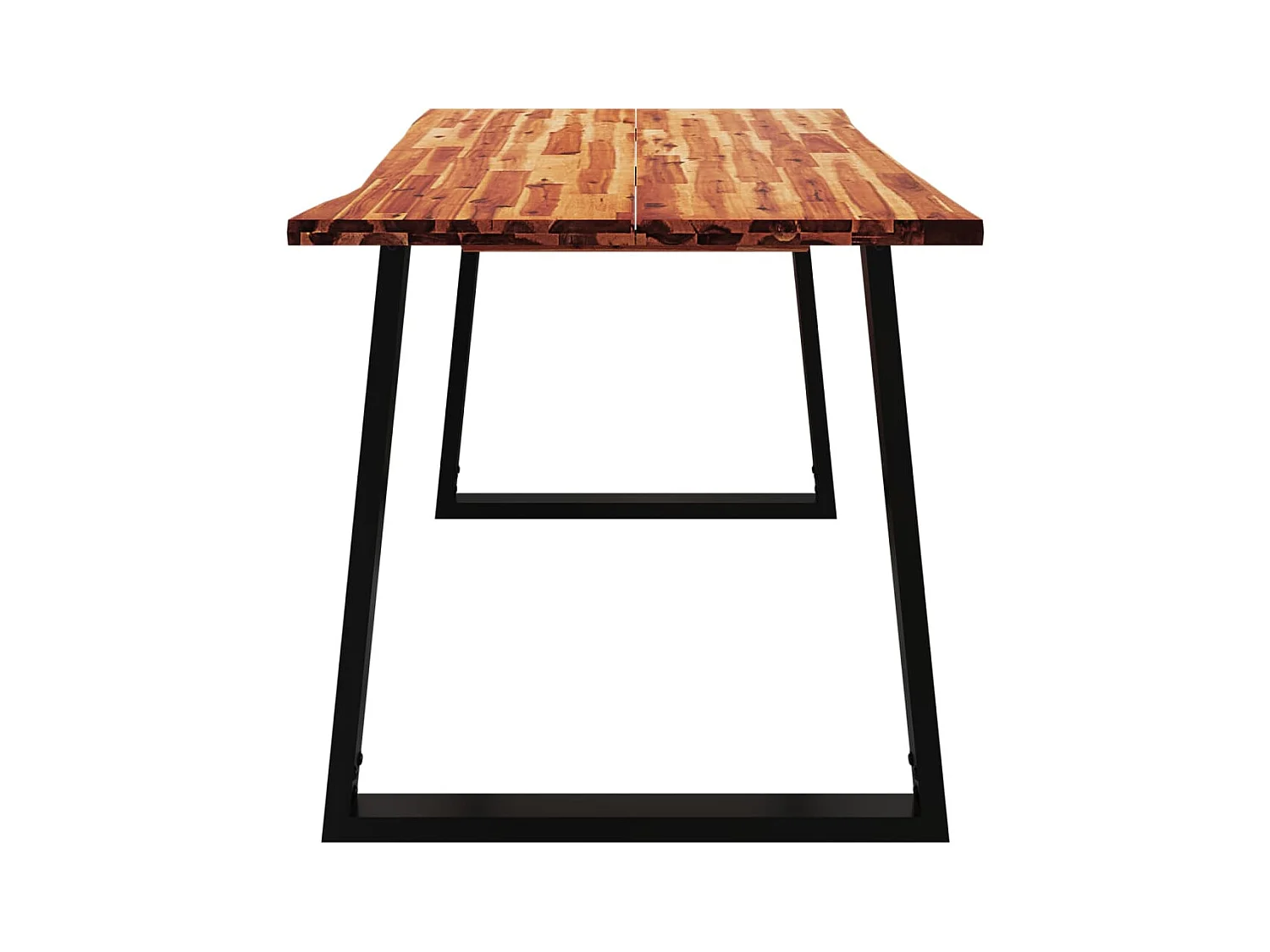 Mesa de comedor con borde vivo madera maciza acacia 140x80x75cm ES219378