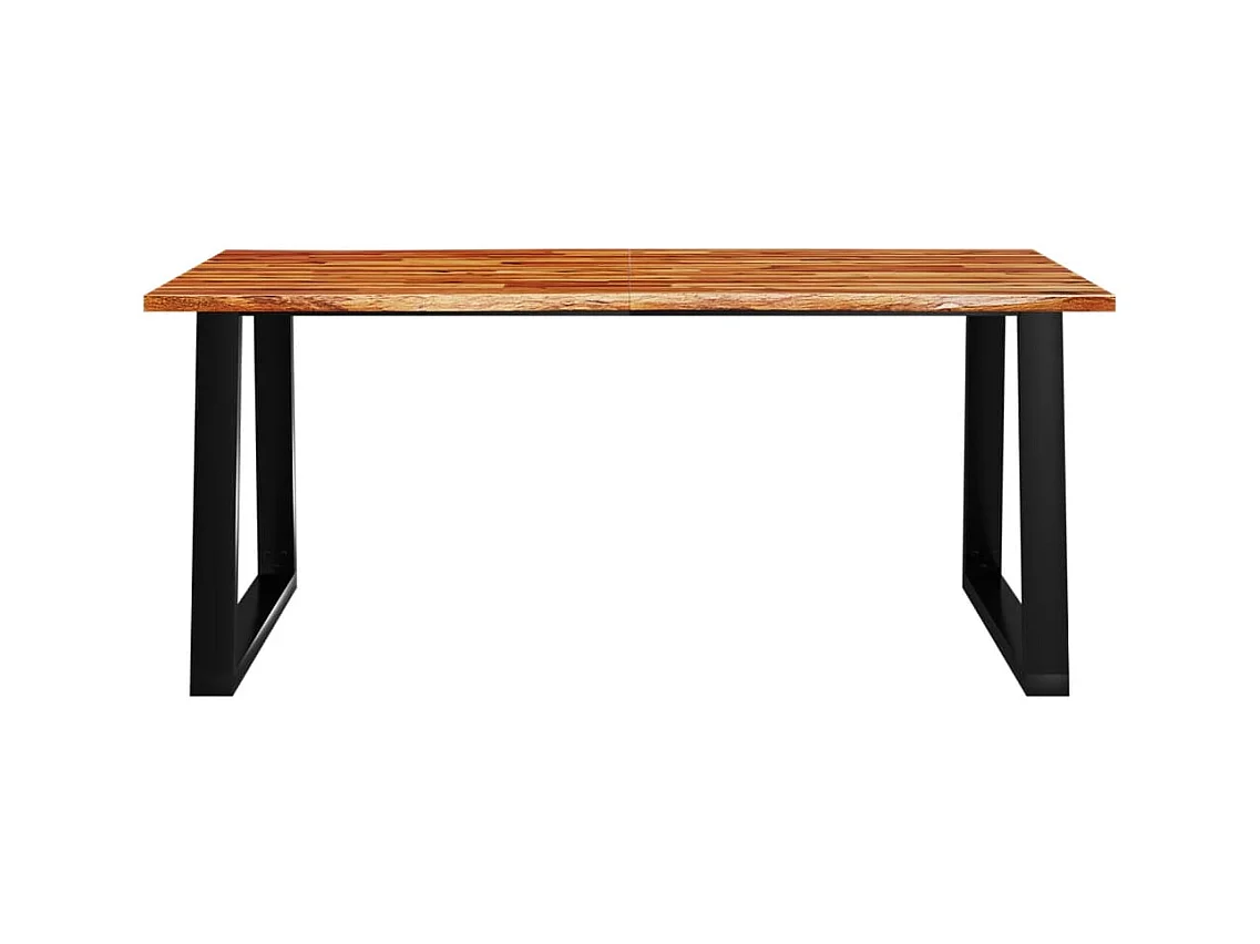 Mesa de comedor con borde vivo madera maciza acacia 180x90x75cm ES627278