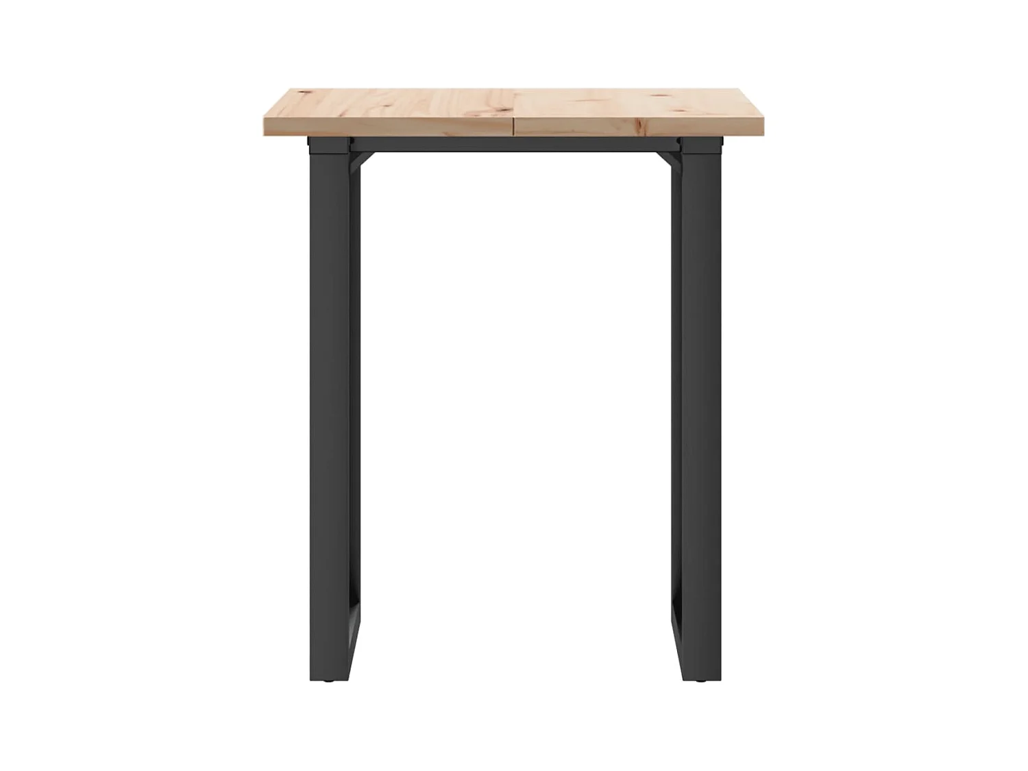Table à manger cadre en O 60x60x75,5cm bois de pin massif fonte FR762882