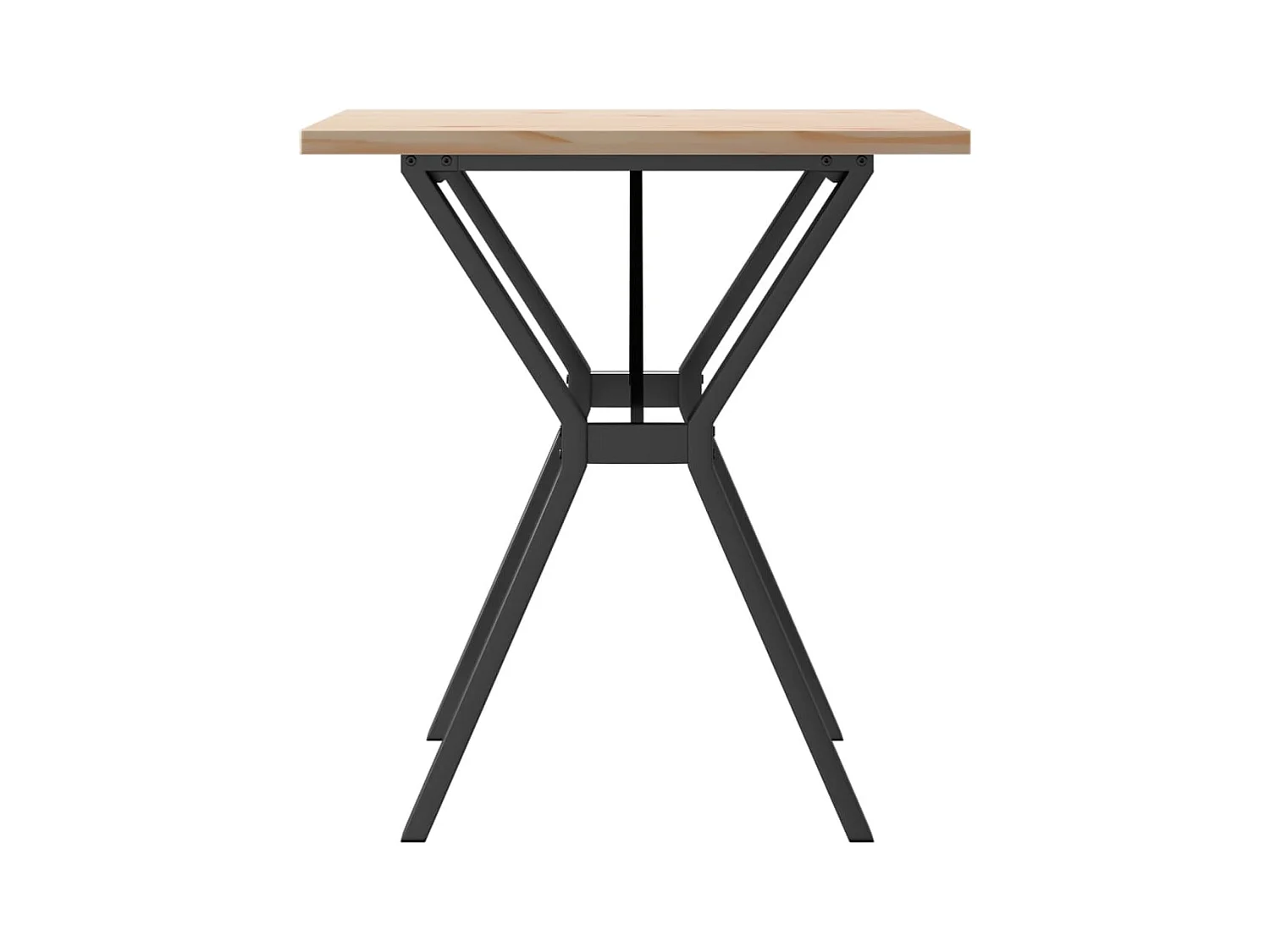 Mesa comedor marco Y madera maciza pino y hierro 70x70x75,5 cm ES122486