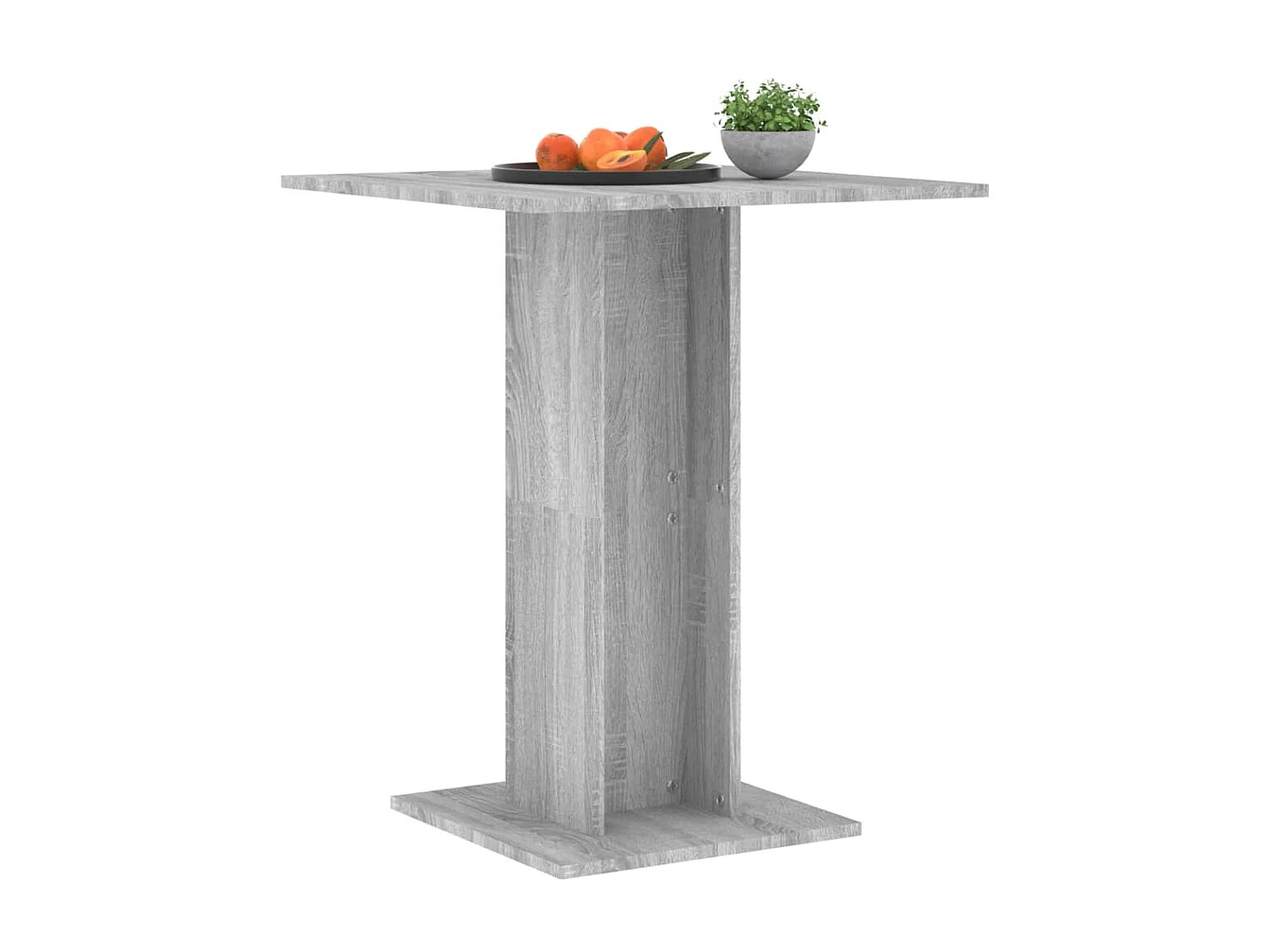 Mesa de bistró madera contrachapada gris Sonoma 60x60x75 cm ES490282